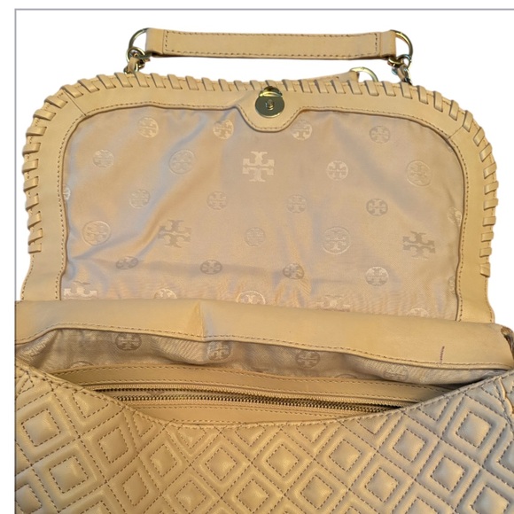 Tory Burch Quilted Leather Marion Shoulder Bag in Blush - Picture 8 of 14